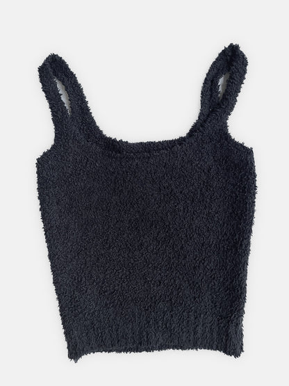 Cozy Knit Tank Top in Black
