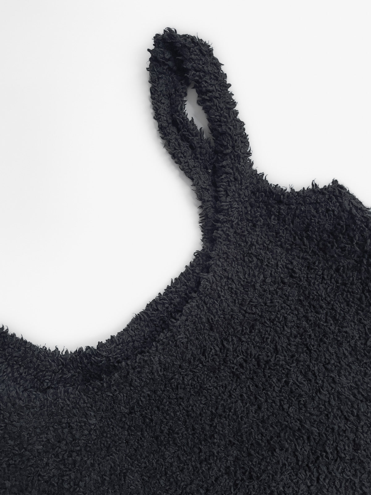 Cozy Knit Tank Top in Black