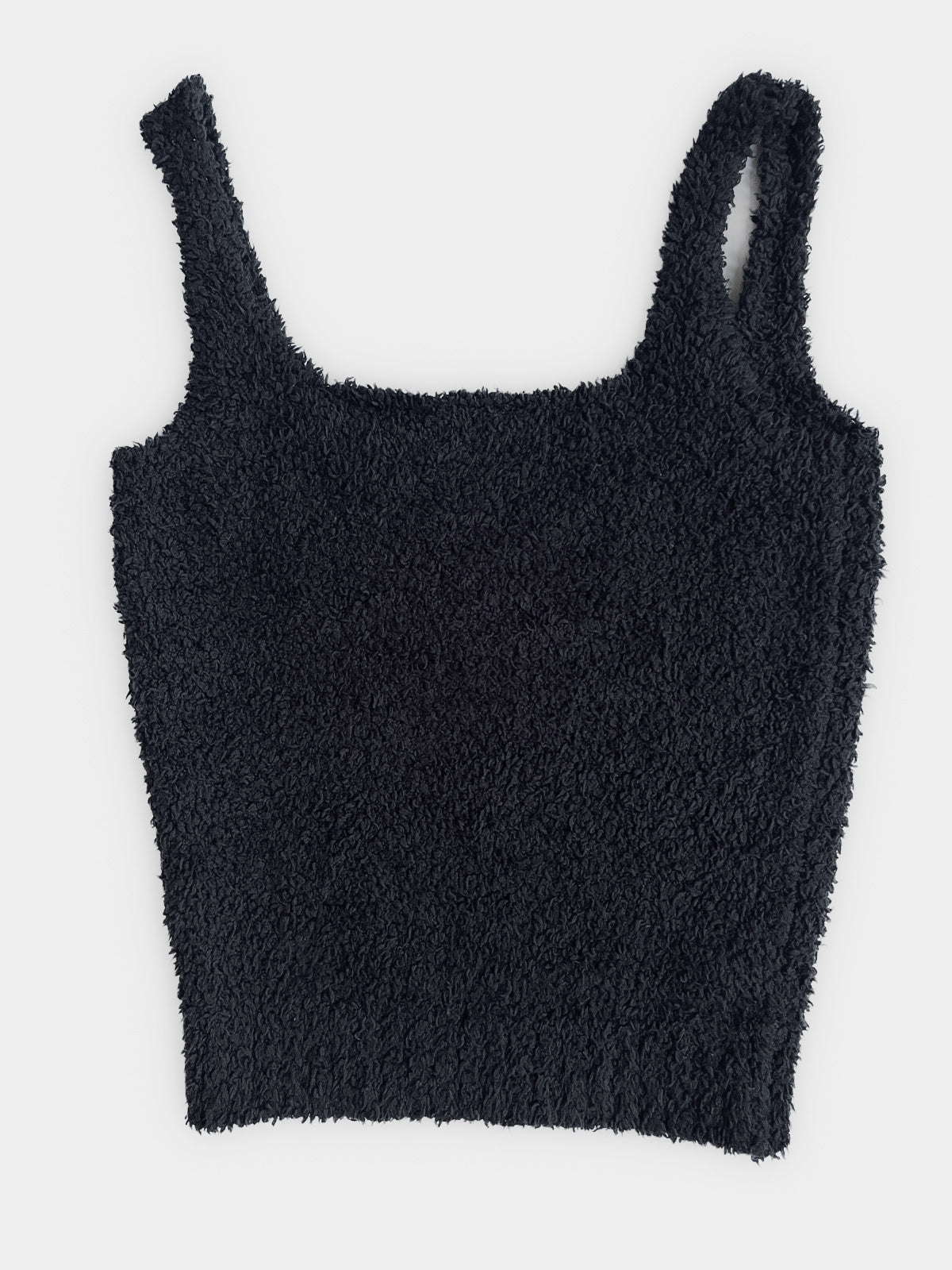 Cozy Knit Tank Top in Black